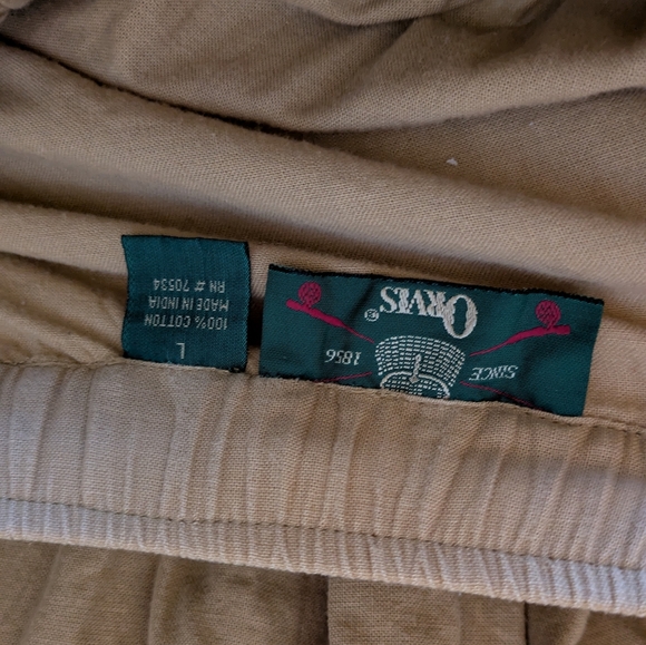 Orvis Beige A-Line Skirt 100% Cotton - Picture 2 of 3